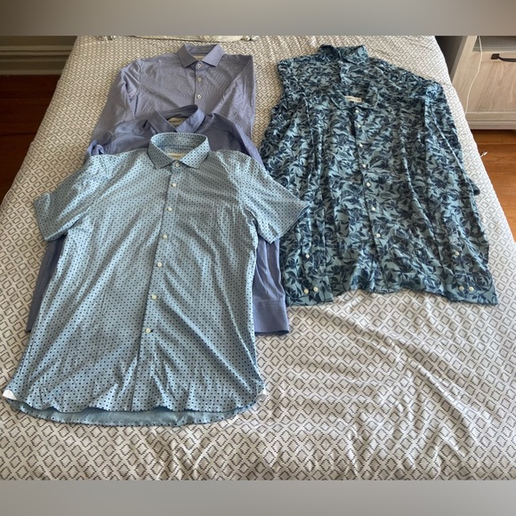 Bundle Of 5 Nicestuff Men's Button Down long short Sleeve  Soft Casual Shirt - Picture 9 of 10